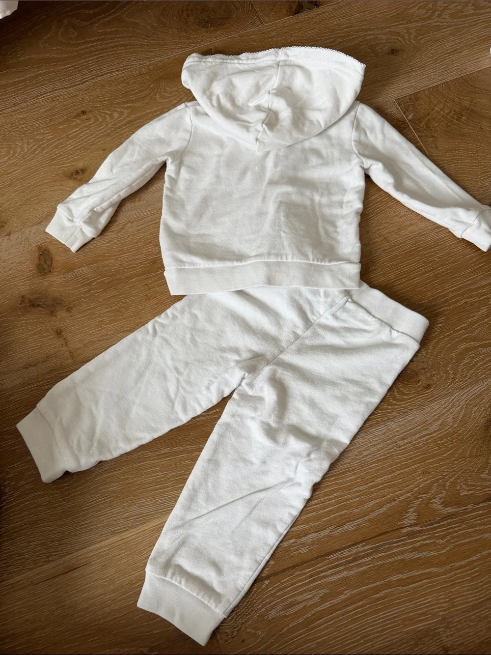 Ralph Lauren Baby White Hoodie and Jogger Set